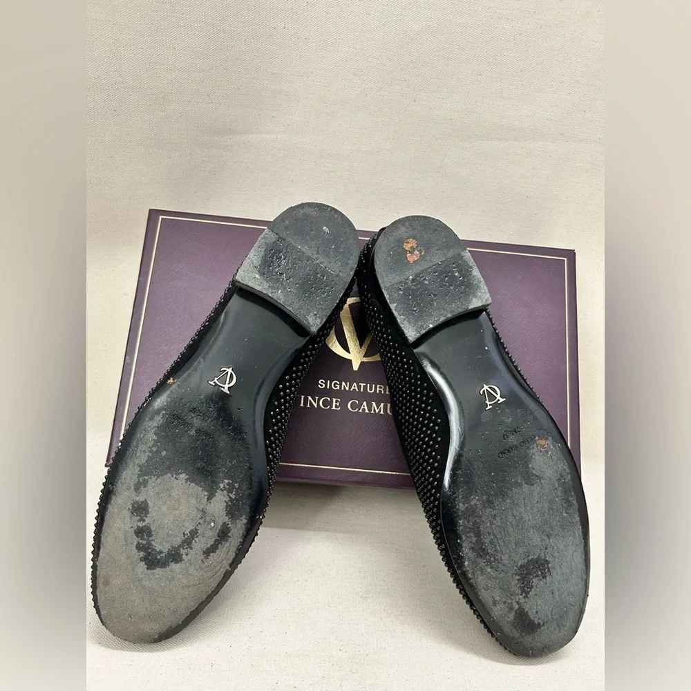 Vince Camuto Women's Black Studded Flats